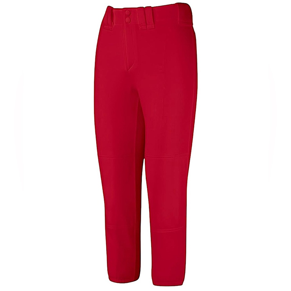 Mizuno Elastic Bottom Double Knit Red Softball Sports Pants